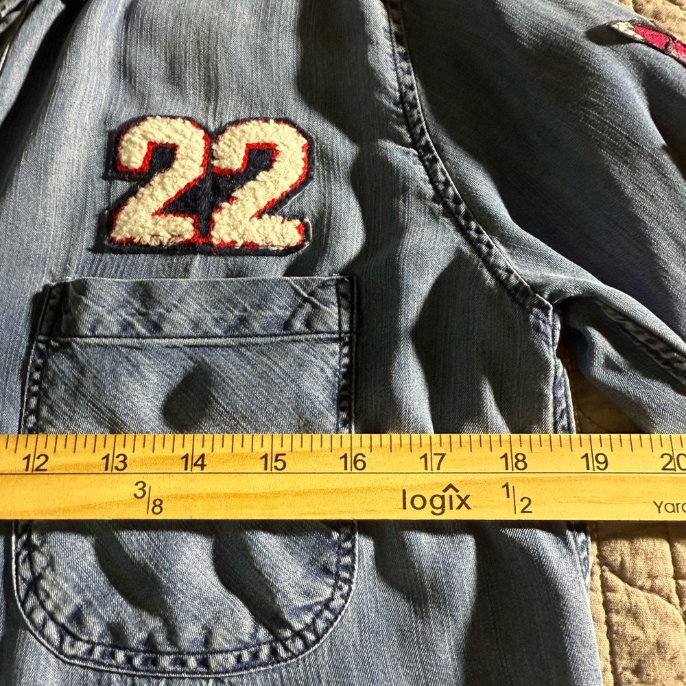 Rails Carter Blue Chambray Patchwork Dark Vintage… - image 7